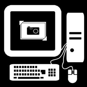 computer: look at photo's / look at digital photo's